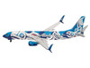 Boeing 737 800 Commercial Aircraft Alaska Airlines Salmon People Livery N559AS Blue and White 1/500 Diecast Model Airplane Herpa HE537643