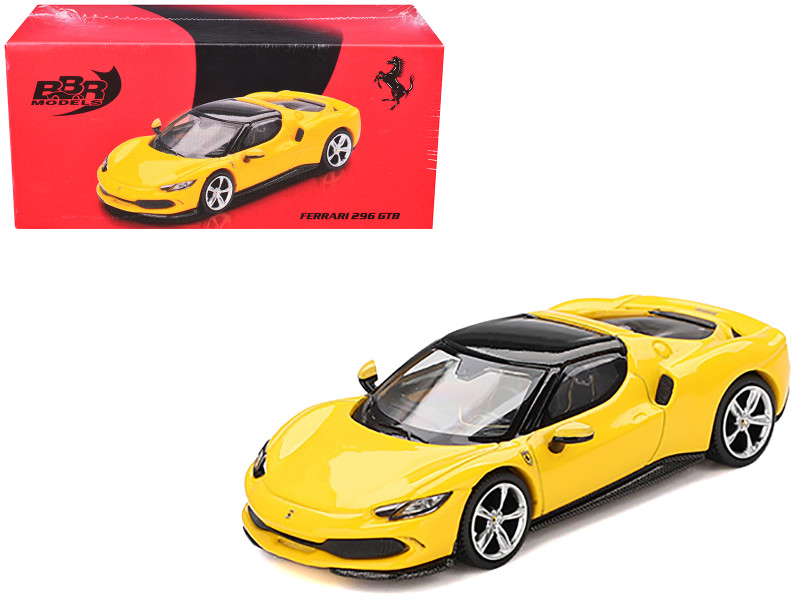 Ferrari SF90 Giallo Modena Yellow with Black Top 1/64 Diecast