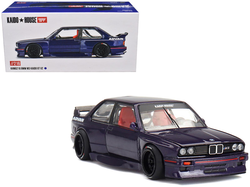 BMW M3 Kaido GT V2 Purple Metallic Designed by Jun Imai Kaido House Special 1/64 Diecast Model Car Mini GT KHMG216