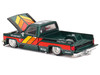 Chevrolet Silverado Pickup Truck Kaido Works V3 Dark Green Metallic with Graphics Designed by Jun Imai Kaido House Special 1/64 Diecast Model Car Mini GT KHMG226