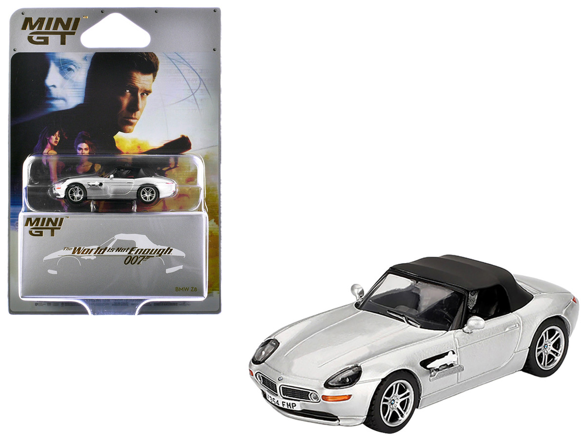 BMW Z8 Silver Metallic with Black Soft Top 007 James Bond The