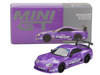 Toyota Supra A80 Top Secret GT 300 Top Secret Purple Metallic with Graphics Limited Edition 1/64 Diecast Model Car Mini GT MGT01067