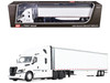 Freightliner Fifth Generation Cascadia Raised Roof Sleeper & 53 Utility Trailer with Skirts White 1/64 Diecast Model DCP/First Gear 60-2087