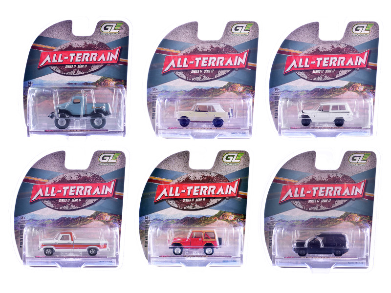 All Terrain Series 17 Set of 6 pieces 1/64 Diecast Model Cars Greenlight 35310SET