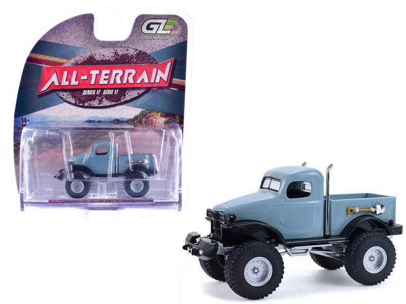 1941 Military Half Ton 4x4 Truck Slate Blue All Terrain Series 17 1/64 Diecast Model Car Greenlight 35310A