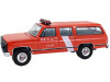 1991 GMC Suburban Canada Coast Guard Red with White Stripes Hot Pursuit Canada Special Edition Series 1/64 Diecast Model Car Greenlight 43065F