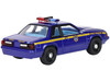 1988 Ford Mustang New York State Police Blue with Yellow Stripes and Blue Interior Hot Pursuit Series 8 1/64 Diecast Model Car Greenlight 42650A