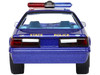 1988 Ford Mustang New York State Police Blue with Yellow Stripes and Blue Interior Hot Pursuit Series 8 1/64 Diecast Model Car Greenlight 42650A