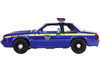1988 Ford Mustang New York State Police Blue with Yellow Stripes and Blue Interior Hot Pursuit Series 8 1/64 Diecast Model Car Greenlight 42650A