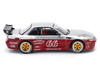 Nissan Pandem S13 RHD Right Hand Drive #66 Moontech Silver and Red Metallic 1/64 Diecast Model Car Pop Race PR640258