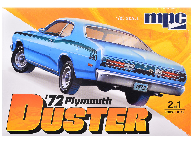 Skill 2 Model Kit 1972 Plymouth Duster 2 in 1 Kit 1/25 Scale Model MPC MPC1006
