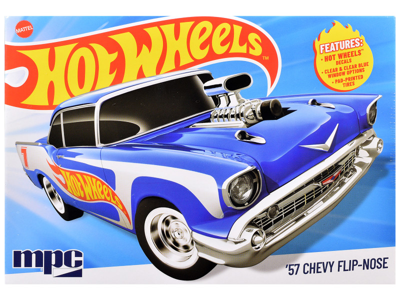 Skill 2 Model Kit 1957 Chevrolet Sedan Flip Nose Hot Wheels 1/25 Scale Model MPC MPC1031