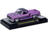 1979 Chevrolet Silverado Stepside Pickup Truck Pink with Purple Top and Graphics Limited Edition to 9350 pieces Worldwide 1/64 Diecast Model Car M2 Machines 31500-MJS89