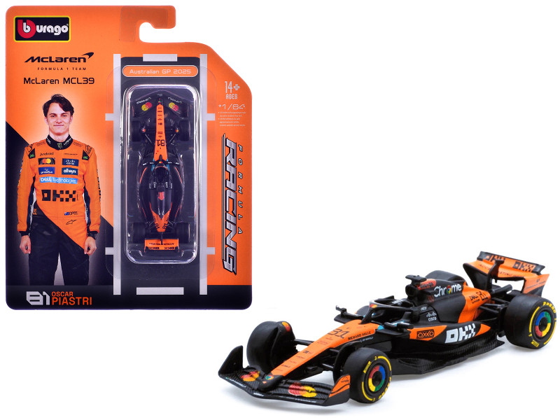 McLaren MCL39 #81 Oscar Piastri Formula One F1 Australian GP 2025 Formula Racing Series 1/64 Diecast Model Car Bburago 58001OP