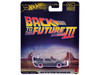 DMC DeLorean Time Machine Brushed Metal Back to the Future Part III 1990 Movie Pop Culture Series Diecast Model Car Hot Wheels JHW94