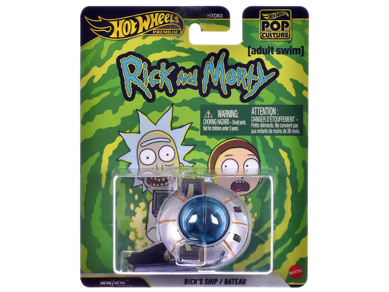 Rick s Ship Silver Rick and Morty 2013 Current TV Series Pop Culture Series Diecast Model Car Hot Wheels JHW95