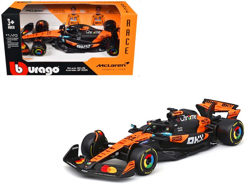 McLaren MCL39 #81 Oscar Piastri OKX Formula One F1 Australian GP 2025 Race Series 1/43 Diecast Model Car Bburago 38248OP