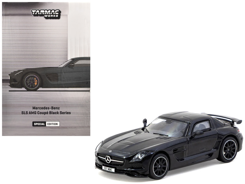 Mercedes Benz SLS AMG Coupe Black Series Black Metallic Global64 Series 1/64 Diecast Model Tarmac Works T64G-027-BK