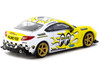 Toyota GR86 RHD Right Hand Drive MoonEyes White with Yellow Flames and Graphics Global64 Series 1/64 Diecast Model Tarmac Works T64G-038-MOON