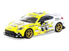 Toyota GR86 RHD Right Hand Drive MoonEyes White with Yellow Flames and Graphics Global64 Series 1/64 Diecast Model Tarmac Works T64G-038-MOON