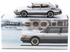 Saab 900 Turbo Silver Metallic Global64 Series 1/64 Diecast Model Tarmac Works T64G-056-SL