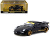 RWB 997 Black with Gold Wheels and Stripes Hobby64 Series 1/64 Diecast Model Tarmac Works T64-TL057-BK