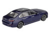 BMW i7 xDrive60 Tanzanite Blue Metallic with Sun Roof Limited Edition 1/64 Diecast Model Car Mini GT MGT01111