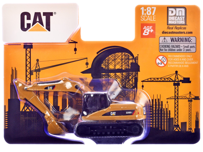 CAT Caterpillar 320D L Hydraulic Excavator Yellow 1/87 (HO) Diecast Model Diecast Masters 84663CS