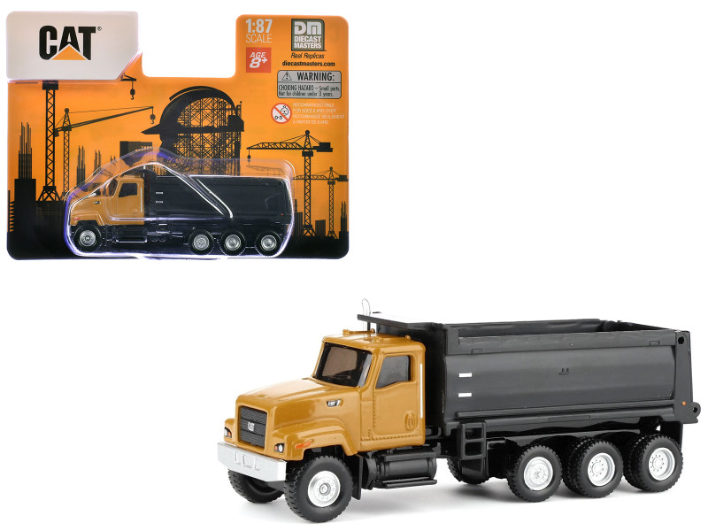 CAT Caterpillar CT681 Dump Truck Yellow 1/87 (HO) Diecast Model Diecast Masters 84665CS