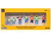 Construction Workers 7 Piece Figure Set for 1/50 Scale Models Diecast Masters 85790