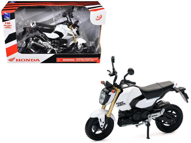 Honda GROM Motorcycle White 1/12 Diecast Model New Ray 58503B