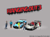 Hanging Out #3 6 piece Diecast Figure Set 6 Figures Limited Edition for 1/64 Scale Models American Diorama AD-2430MJ