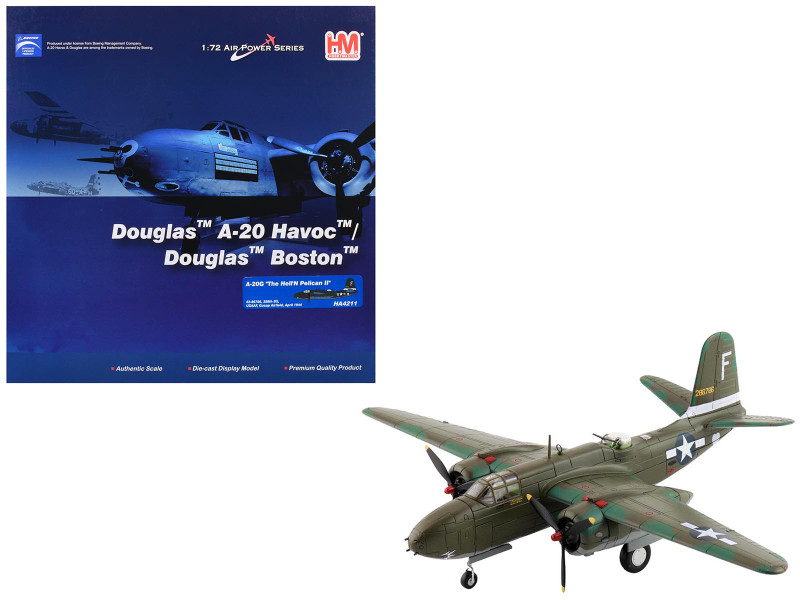 Douglas A 20G Havoc Aircraft 42 86786 Hell'N Pelican II 388th Bomb Squadron Gusap Airfield 1944 United States Army Air Forces Air Power Series 1/72 Diecast Model Hobby Master HA4211