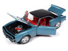 1967 Chevrolet Yenko Camaro YS760 Nantucket Blue Metallic with Black Stripes Black Vinyl Top and Red Interior Muscle Car & Corvette Nationals MCACN American Muscle Series 1/18 Diecast Model Car Auto World AMM1329