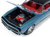 1967 Chevrolet Yenko Camaro YS760 Nantucket Blue Metallic with Black Stripes Black Vinyl Top and Red Interior Muscle Car & Corvette Nationals MCACN American Muscle Series 1/18 Diecast Model Car Auto World AMM1329