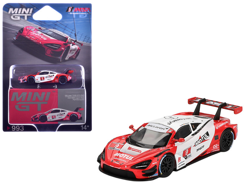 McLaren 720S GT3 EVO #9 Oliver Jarvis - Marvin Kirchhofer Pfaff Motorsports IMSA Motul Course de Monterey - Laguna Seca (2024) Limited Edition 1/64 Diecast Model Car Mini GT MGT00993