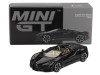 Bugatti W16 Mistral Black with Yellow Interior Limited Edition 1/64 Diecast Model Car Mini GT MGT01058