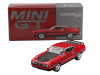1971 Ford Mustang Mach 1 Race Red with Black Hood and Stripes Limited Edition 1/64 Diecast Model Car Mini GT MGT01122