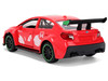 2016 Subaru WRX STI Red with Knuckles Graphics Sonic the Hedgehog 1991 Video Game Hollywood Rides Series 1/32 Diecast Model Car Jada 37024