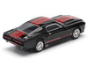 Shelby Mustang GT500 Dark Chrome with Red Stripes 1/64 Diecast Model Car Pop Race PR640218