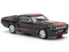 Shelby Mustang GT500 Dark Chrome with Red Stripes 1/64 Diecast Model Car Pop Race PR640218