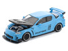 Mazda RX8 RE-Amemiya Widebody RHD Right Hand Drive Light Blue with Carbon Hood 1/64 Diecast Model Car Pop Race PR640270