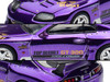 Toyota Supra Top Secret GT300 RHD Right Hand Drive Purple Chrome Tokyo Auto Salon - Hong Kong 2025 1/64 Diecast Model Car Pop Race PR640458