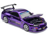 Toyota Supra Top Secret GT300 RHD Right Hand Drive Purple Chrome Tokyo Auto Salon - Hong Kong 2025 1/64 Diecast Model Car Pop Race PR640458