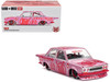 Datsun 510 Pro Street #00 Buta V1 Pink Metallic with Red Graphics Designed by Jun Imai Kaido House Special 1/64 Diecast Model Car Mini GT KHMG161