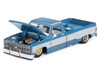 Chevrolet Silverado Dually Pickup Truck Vintage Spec V1 Light Blue Metallic with White Sides and Interior Designed by Jun Imai Kaido House Special 1/64 Diecast Model Car Mini GT KHMG192