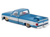 Chevrolet Silverado Dually Pickup Truck Vintage Spec V1 Light Blue Metallic with White Sides and Interior Designed by Jun Imai Kaido House Special 1/64 Diecast Model Car Mini GT KHMG192