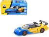 Honda NSX R GT RHD Right Hand Drive Spoon Sports Blue and Yellow with Black Top 1/64 Diecast Model Car Pop Race PR640310