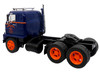 1959 International DCOF-405 Truck with Box Trailer Cooper Jarrett Inc. Dark Blue with Orange Stripes North American Vintage Truck Collection 1/43 Diecast Model Iconic Replicas 43-0637