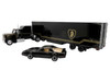 1980 GMC General Truck with Box Trailer Black with Gold Stripes and 1982 Pontiac Firebird Trans Am Black Knight Set North American Vintage Truck Collection Limited Edition to 252 pieces Worldwide 1/43 Diecast Model Iconic Replicas 43-0639